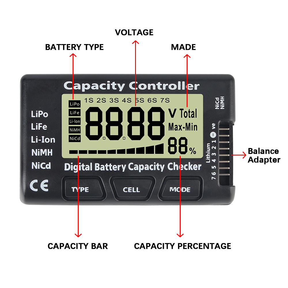 For Li-ion LiFe Nimh Nicd Lipo – Drone Battery Voltage Checker Bewertung und Preis