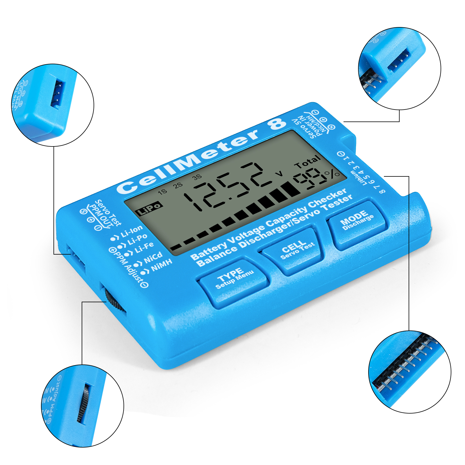 8 in 1 CellMeter 8 Battery Cap – Drone Battery Voltage Checker Bewertung und Preis